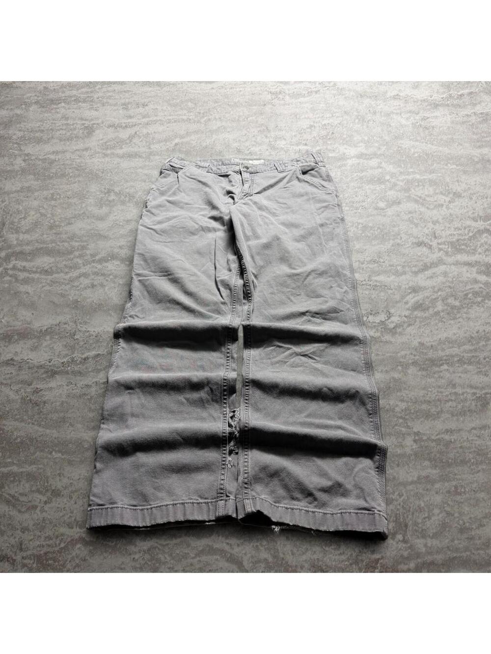Carhartt Relaxed Fit Work Pants 34x32 Gray Straight Leg